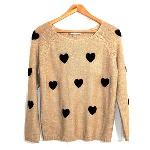 Oatmeal heart loose sweater Lauren Conrad